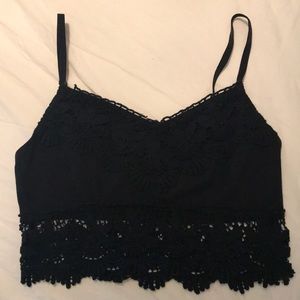 Crochet Detail Crop Top